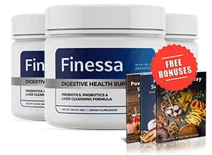 Three jars of Finessa with the three free bonus guides