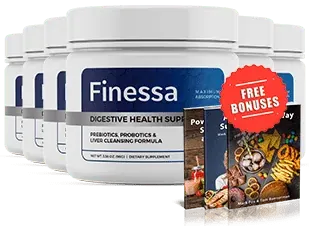 Six jars of Finessa with the three free bonus guides