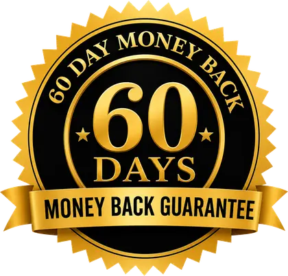 60-day money-back guarantee badge